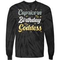 Capricorn Birthday Goddess Capricorn Women Astrology Zodiac Tie-Dye Long Sleeve Shirt