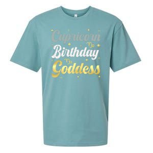 Capricorn Birthday Goddess Capricorn Women Astrology Zodiac Sueded Cloud Jersey T-Shirt