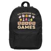 Cool Board Games For Men Women Game Nerd Gamer Chess Lovers 16 in Basic Backpack