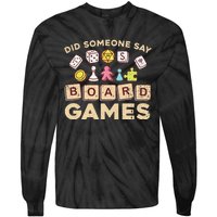 Cool Board Games For Men Women Game Nerd Gamer Chess Lovers Tie-Dye Long Sleeve Shirt