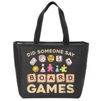 Cool Board Games For Men Women Game Nerd Gamer Chess Lovers Zip Tote Bag