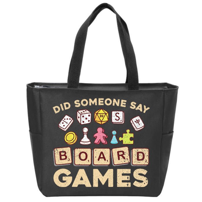 Cool Board Games For Men Women Game Nerd Gamer Chess Lovers Zip Tote Bag