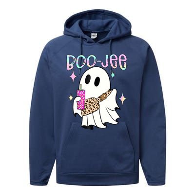 Cute Boo Ghost Spooky Funny Halloween Costume Boujee Boo Jee Performance Fleece Hoodie