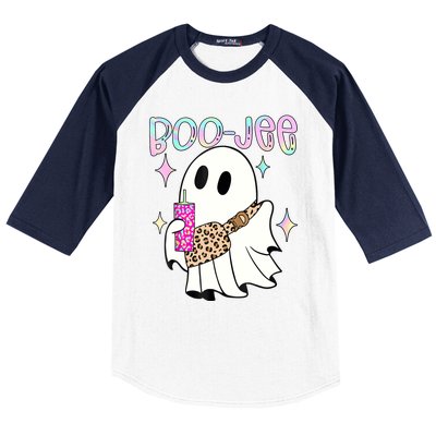 Cute Boo Ghost Spooky Funny Halloween Costume Boujee Boo Jee Baseball Sleeve Shirt