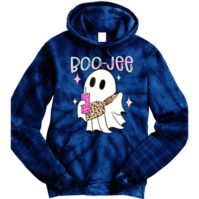 Cute Boo Ghost Spooky Funny Halloween Costume Boujee Boo Jee Tie Dye Hoodie