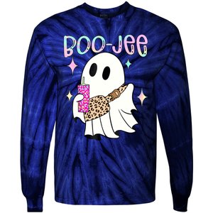 Cute Boo Ghost Spooky Funny Halloween Costume Boujee Boo Jee Tie-Dye Long Sleeve Shirt