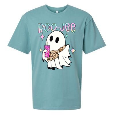 Cute Boo Ghost Spooky Funny Halloween Costume Boujee Boo Jee Sueded Cloud Jersey T-Shirt