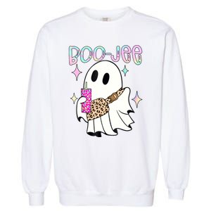 Cute Boo Ghost Spooky Funny Halloween Costume Boujee Boo Jee Garment-Dyed Sweatshirt