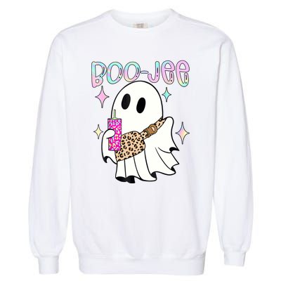 Cute Boo Ghost Spooky Funny Halloween Costume Boujee Boo Jee Garment-Dyed Sweatshirt