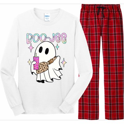 Cute Boo Ghost Spooky Funny Halloween Costume Boujee Boo Jee Long Sleeve Pajama Set