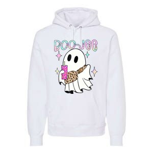 Cute Boo Ghost Spooky Funny Halloween Costume Boujee Boo Jee Premium Hoodie