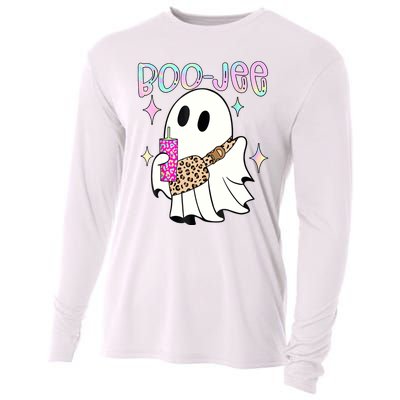 Cute Boo Ghost Spooky Funny Halloween Costume Boujee Boo Jee Cooling Performance Long Sleeve Crew