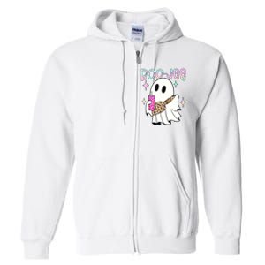 Cute Boo Ghost Spooky Funny Halloween Costume Boujee Boo Jee Full Zip Hoodie