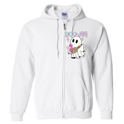 Cute Boo Ghost Spooky Funny Halloween Costume Boujee Boo Jee Full Zip Hoodie