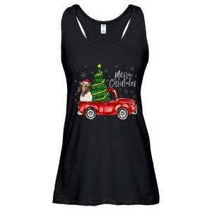 Cute Boer Goat Dog Truck Merry Christmas Goat Lover Xmas Ladies Essential Flowy Tank