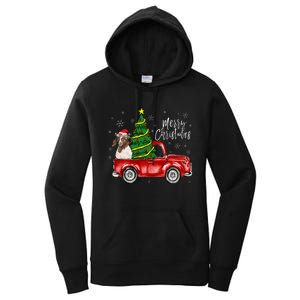 Cute Boer Goat Dog Truck Merry Christmas Goat Lover Xmas Women's Pullover Hoodie