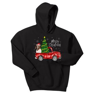 Cute Boer Goat Dog Truck Merry Christmas Goat Lover Xmas Kids Hoodie