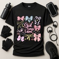 Coquette Bow God Says I Am Valentine Christian Grunge Cool Gift Cooling Performance Crew T-Shirt