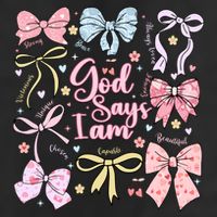 Coquette Bow God Says I Am Valentine Christian Grunge Cool Gift 11oz C Handle Ceramic Mug