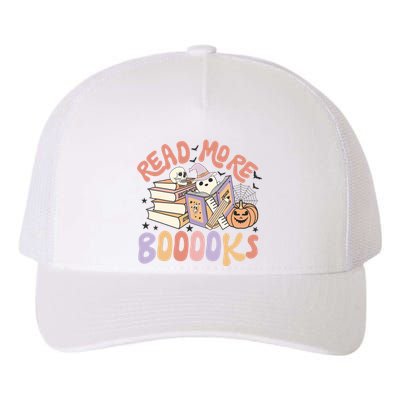 Cute Booooks Ghost Read More Books Funny Teacher Halloween Yupoong Adult 5-Panel Trucker Hat