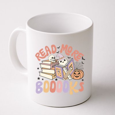 Cute Booooks Ghost Read More Books Funny Teacher Halloween Coffee Mug