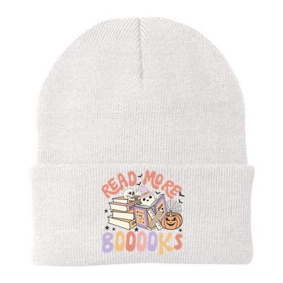 Cute Booooks Ghost Read More Books Funny Teacher Halloween Knit Cap Winter Beanie