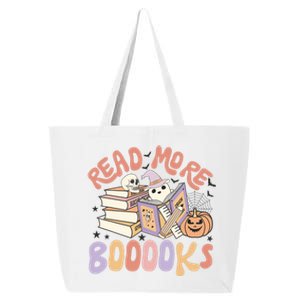 Cute Booooks Ghost Read More Books Funny Teacher Halloween 25L Jumbo Tote