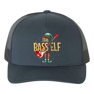 Christmas Bass Guitar Elf For Bassist Musician Yupoong Adult 5-Panel Trucker Hat