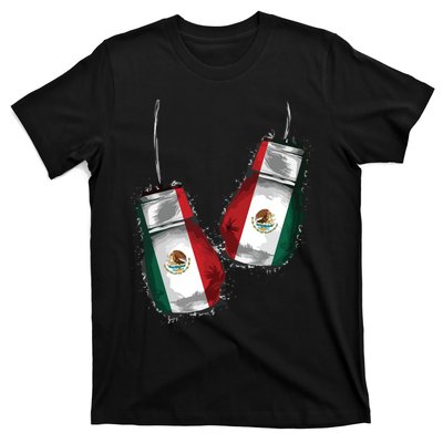 Chicano Boxers Gear Fans Mexican Flag Gloves Mexico Boxing T-Shirt