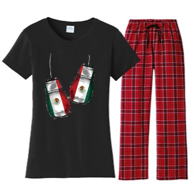 Chicano Boxers Gear Fans Mexican Flag Gloves Mexico Boxing Women's Flannel Pajama Set