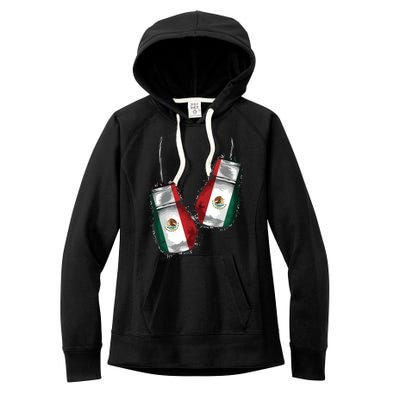 Chicano Boxers Gear Fans Mexican Flag Gloves Mexico Boxing Women's Fleece Hoodie