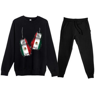 Chicano Boxers Gear Fans Mexican Flag Gloves Mexico Boxing Premium Crewneck Sweatsuit Set