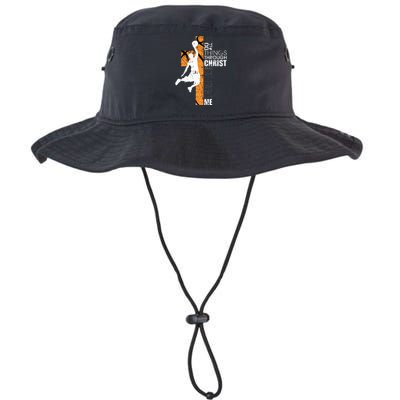 Christian Basketball Gift Philippians 413 Legacy Cool Fit Booney Bucket Hat