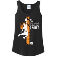 Christian Basketball Gift Philippians 413 Ladies Essential Tank