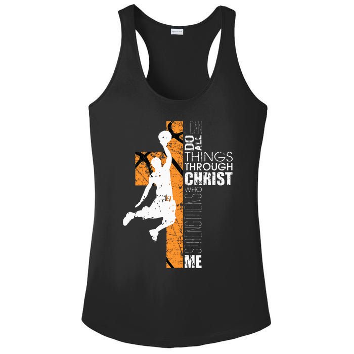 Christian Basketball Gift Philippians 413 Ladies PosiCharge Competitor Racerback Tank