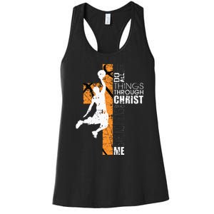 Christian Basketball Gift Philippians 413 Women's Racerback Tank