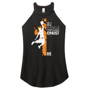 Christian Basketball Gift Philippians 413 Women's Perfect Tri Rocker Tank