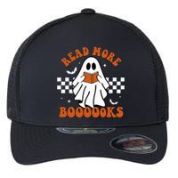 Cute Booooks Ghost Read More Books Funny Teacher Halloween Flexfit Unipanel Trucker Cap