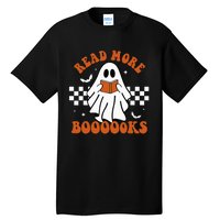 Cute Booooks Ghost Read More Books Funny Teacher Halloween Tall T-Shirt