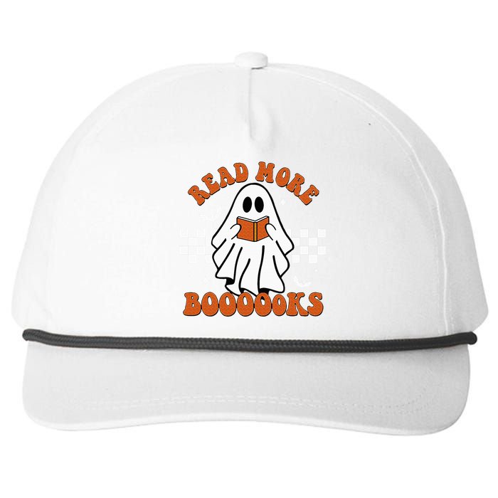 Cute Booooks Ghost Read More Books Funny Teacher Halloween Snapback Five-Panel Rope Hat