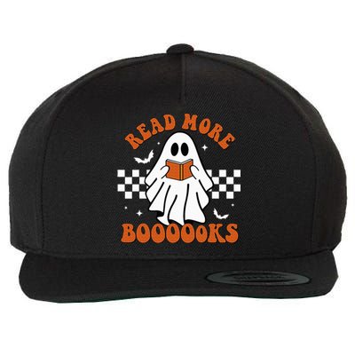 Cute Booooks Ghost Read More Books Funny Teacher Halloween Wool Snapback Cap