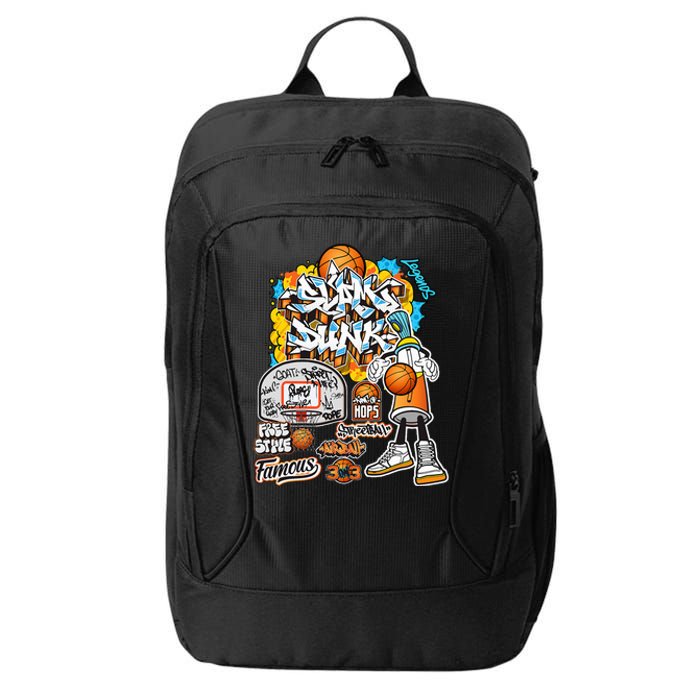 Cool Basketball Graffiti Style Illustration City Backpack