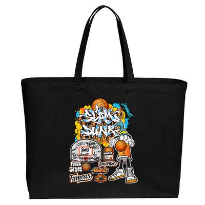 Cool Basketball Graffiti Style Illustration Cotton Canvas Jumbo Tote