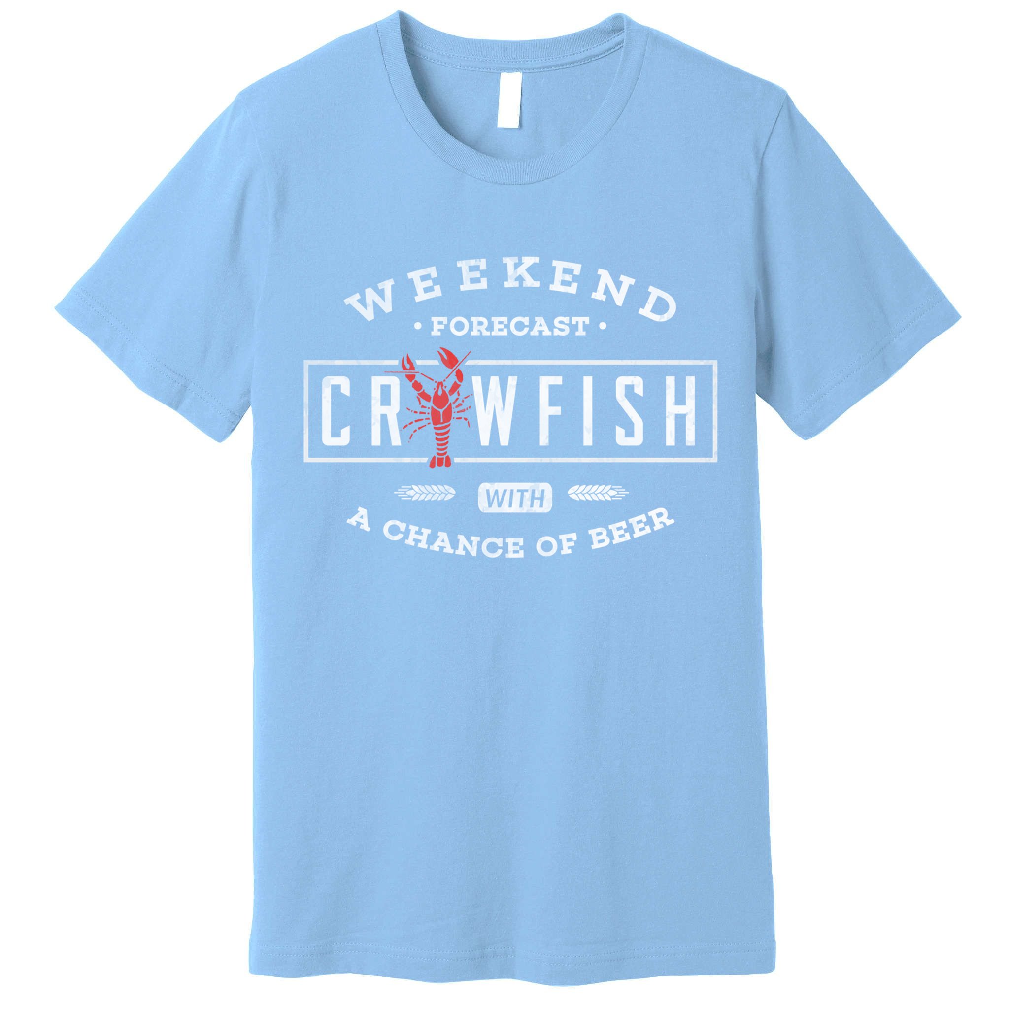 Crawfish Boil Gift Weekend Forecast Cajun And Beer Party Meaningful Gift Premium T-Shirt