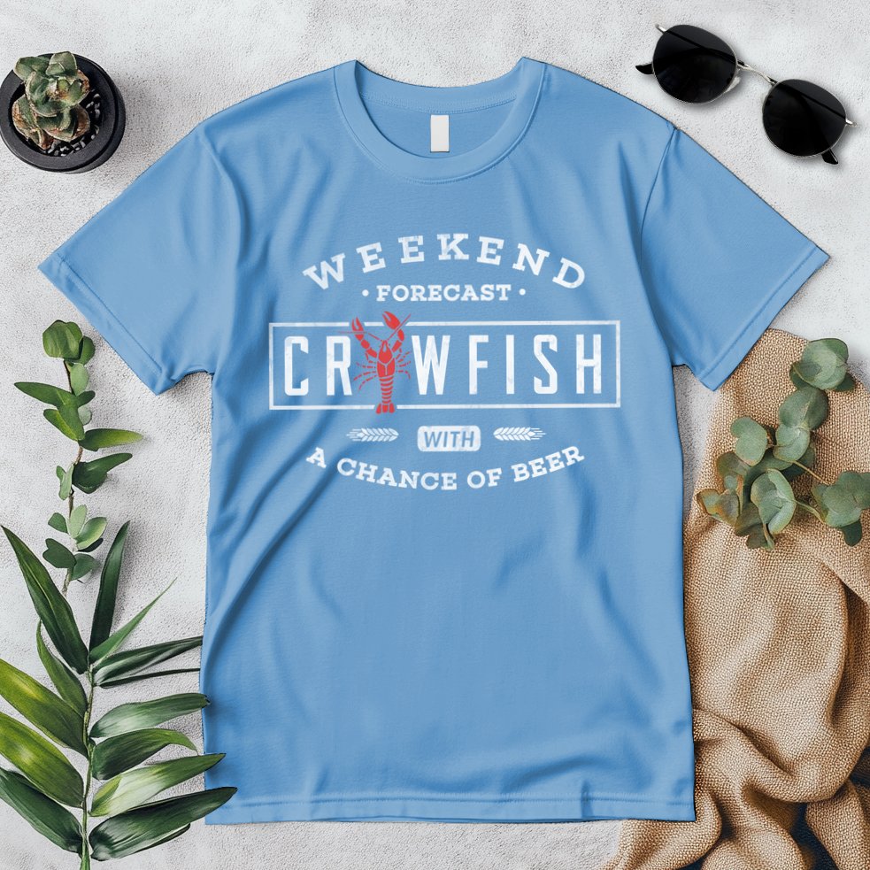 Crawfish Boil Gift Weekend Forecast Cajun And Beer Party Meaningful Gift Premium T-Shirt