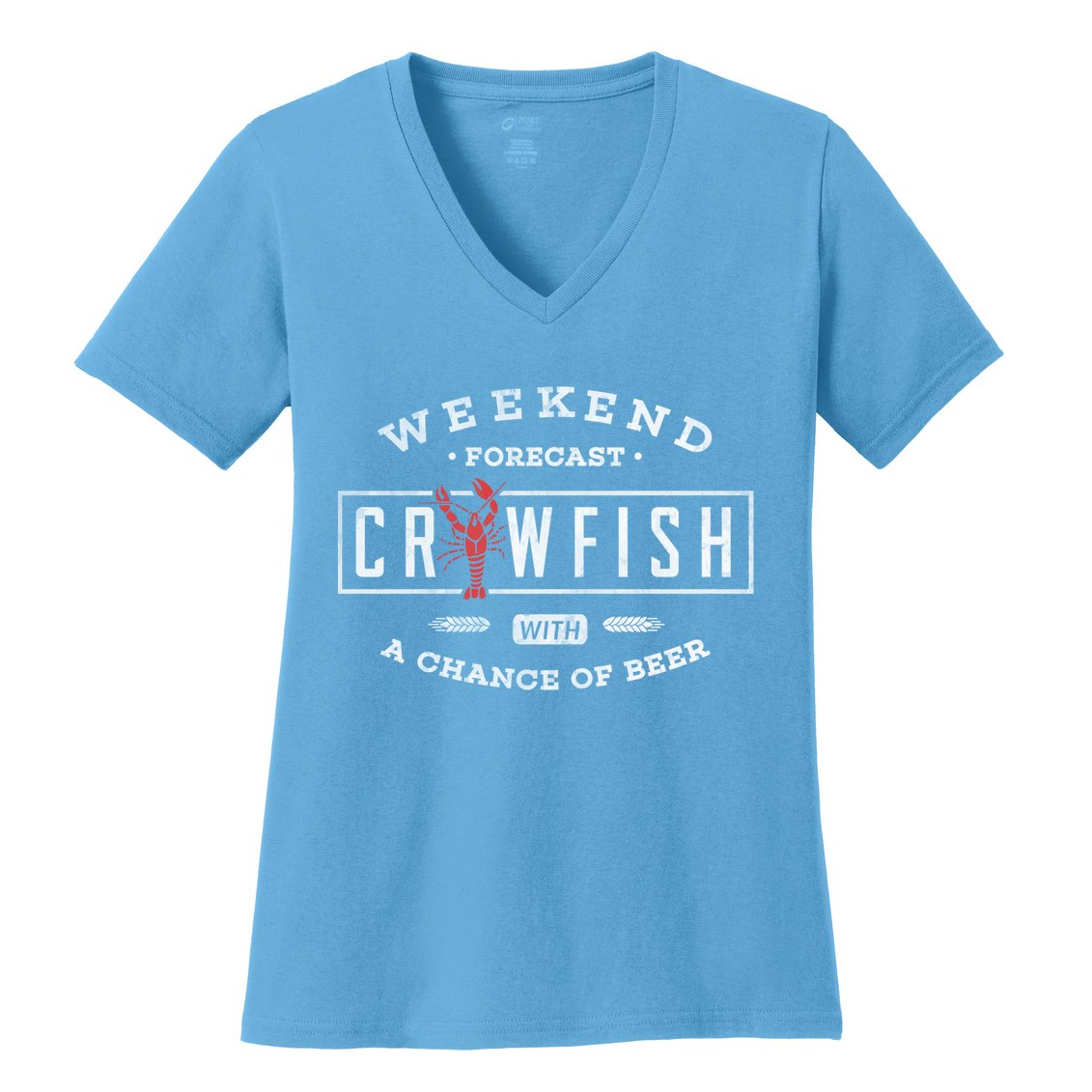 Crawfish Boil Gift Weekend Forecast Cajun And Beer Party Meaningful Gift Women's V-Neck T-Shirt