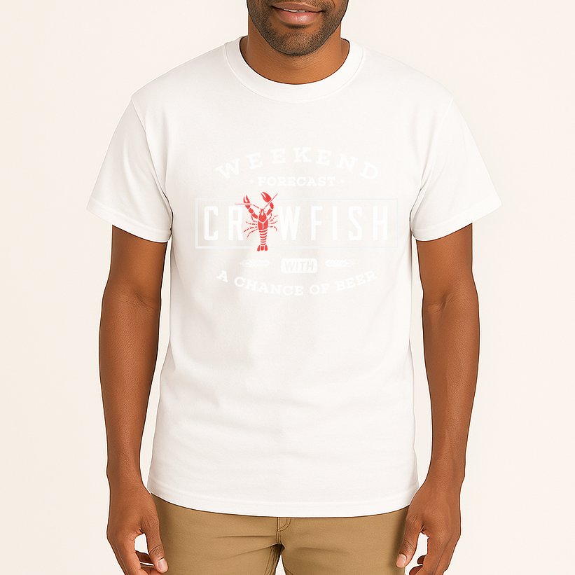 Crawfish Boil Gift Weekend Forecast Cajun And Beer Party Meaningful Gift Tall T-Shirt
