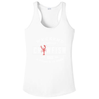 Crawfish Boil Gift Weekend Forecast Cajun And Beer Party Meaningful Gift Ladies PosiCharge Competitor Racerback Tank