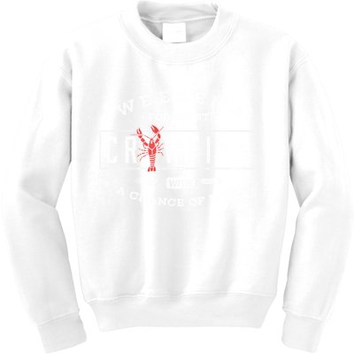 Crawfish Boil Gift Weekend Forecast Cajun And Beer Party Meaningful Gift Kids Sweatshirt