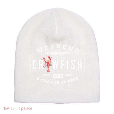Crawfish Boil Gift Weekend Forecast Cajun And Beer Party Meaningful Gift Short Acrylic Beanie
